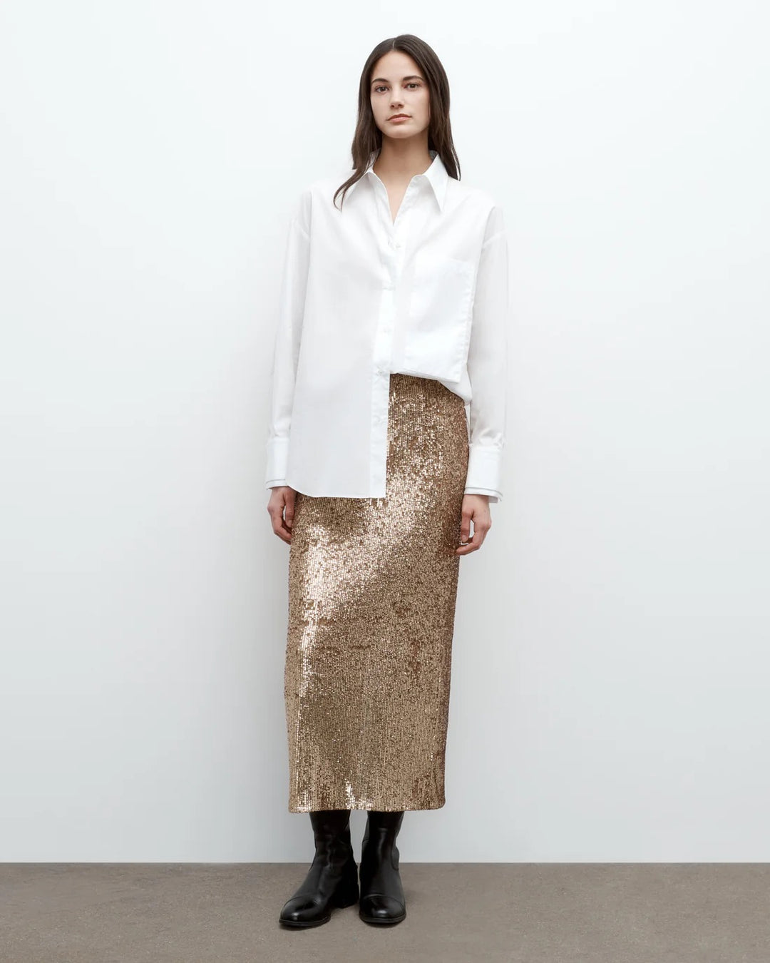 Gwyneth Skirt in Sequins Honey