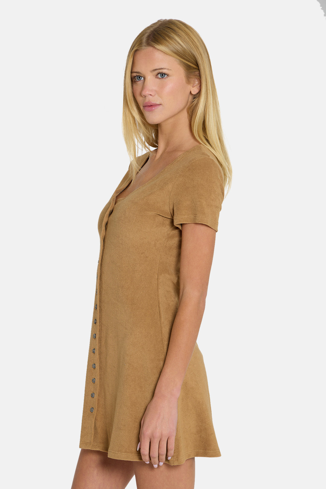 Hannah Terry Buttondown Dress Brown