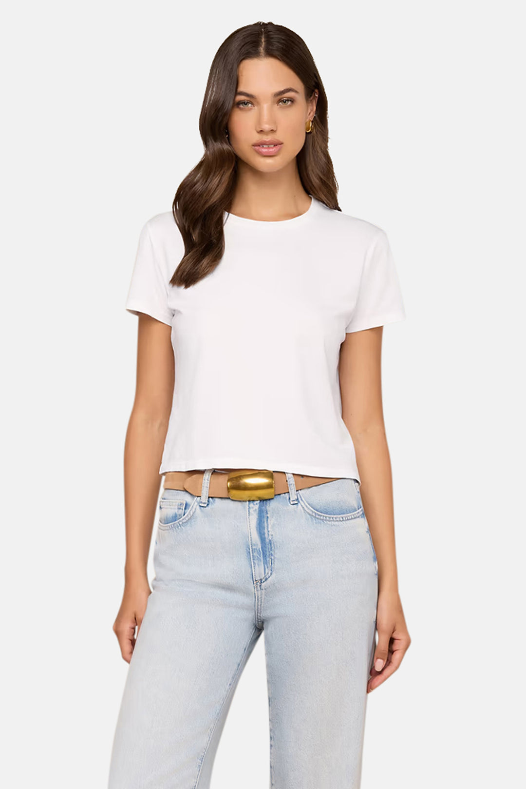 Aileen Cotton Crewneck Tee White