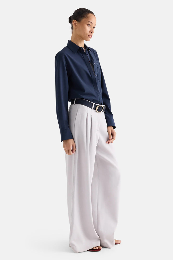 Cowboy Update Shirt in Ultrafine Twill Suiting Blueberry