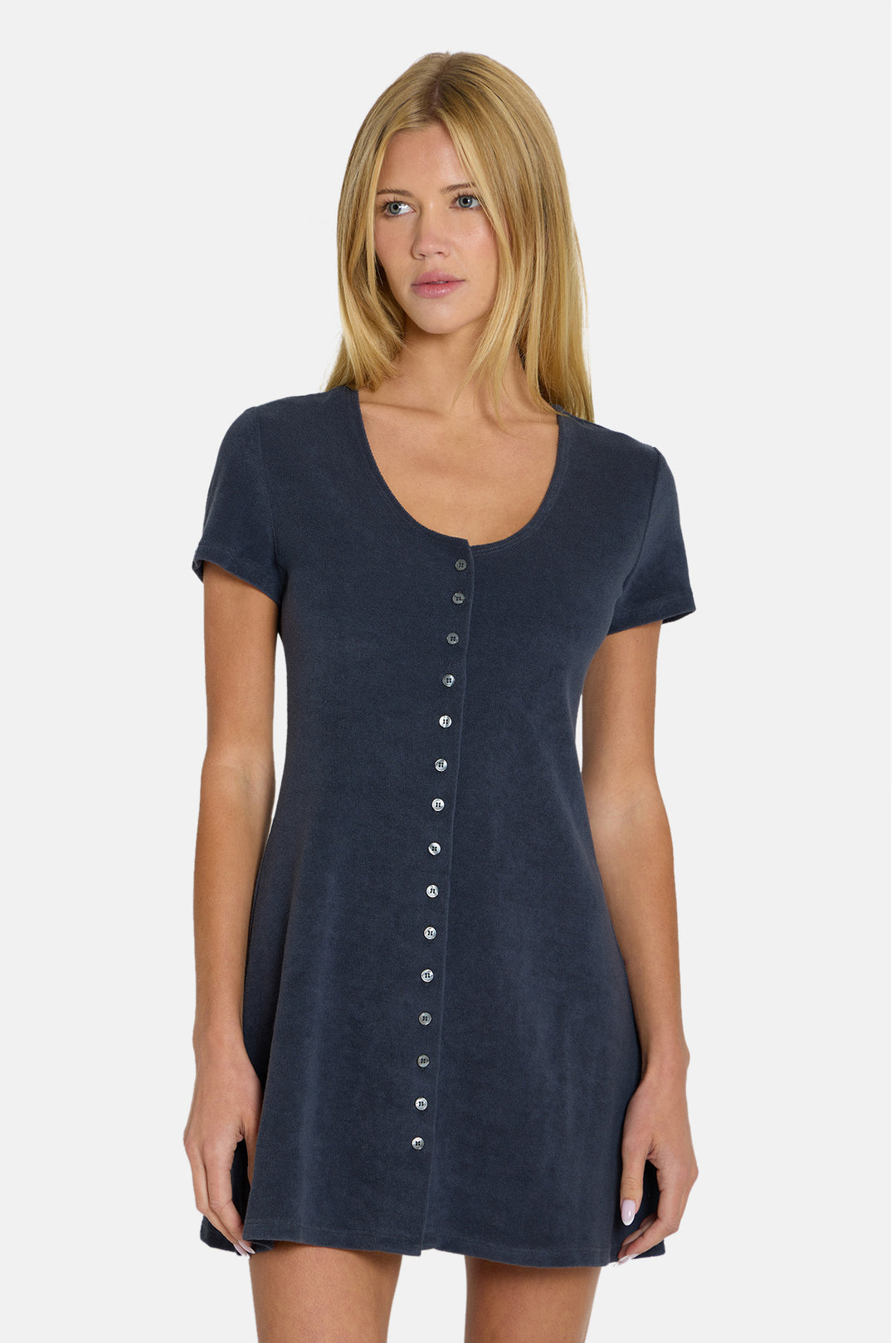 Hannah Terry Buttondown Dress Washed Black