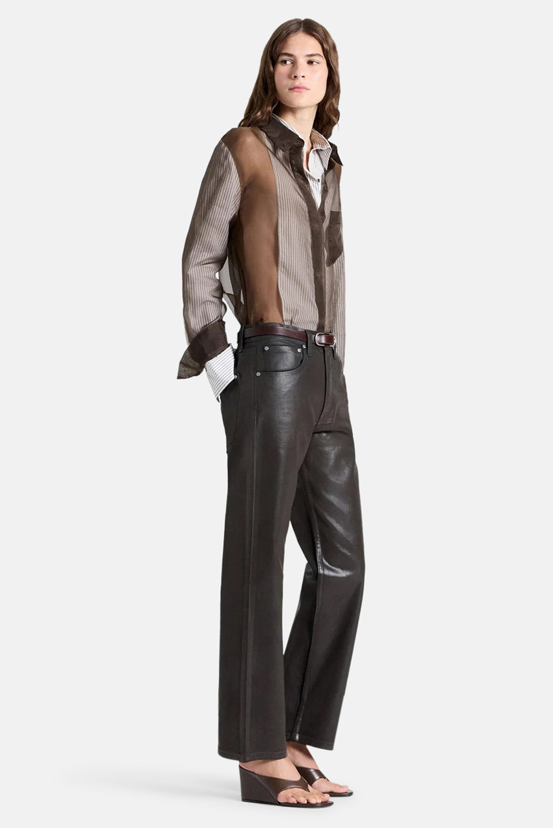 Kent St in Coated Denim Chocolate