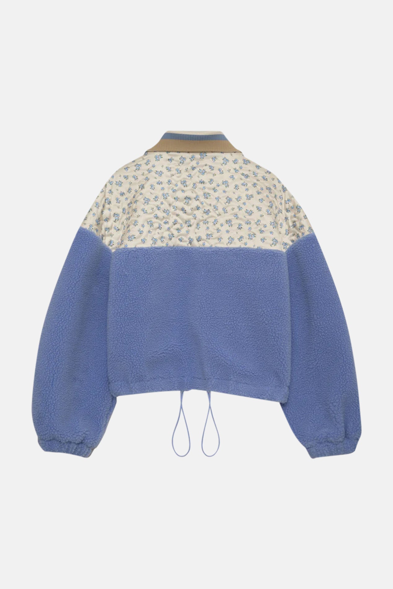 For Love & Lemons Saide Floral Fleece Jacket Blue – blueandcream