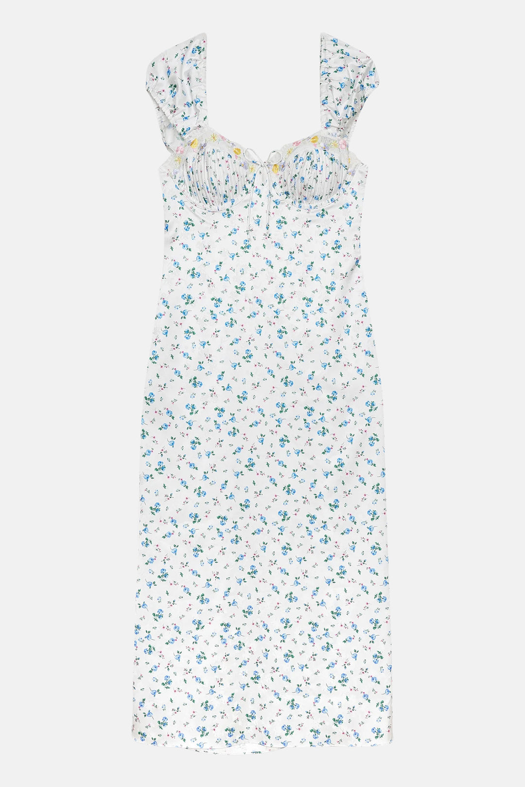 For Love & Lemons Paloma Midi Slip Dress Blue blueandcream For Love & Lemons Paloma Midi Slip Dress Blue blueandcream