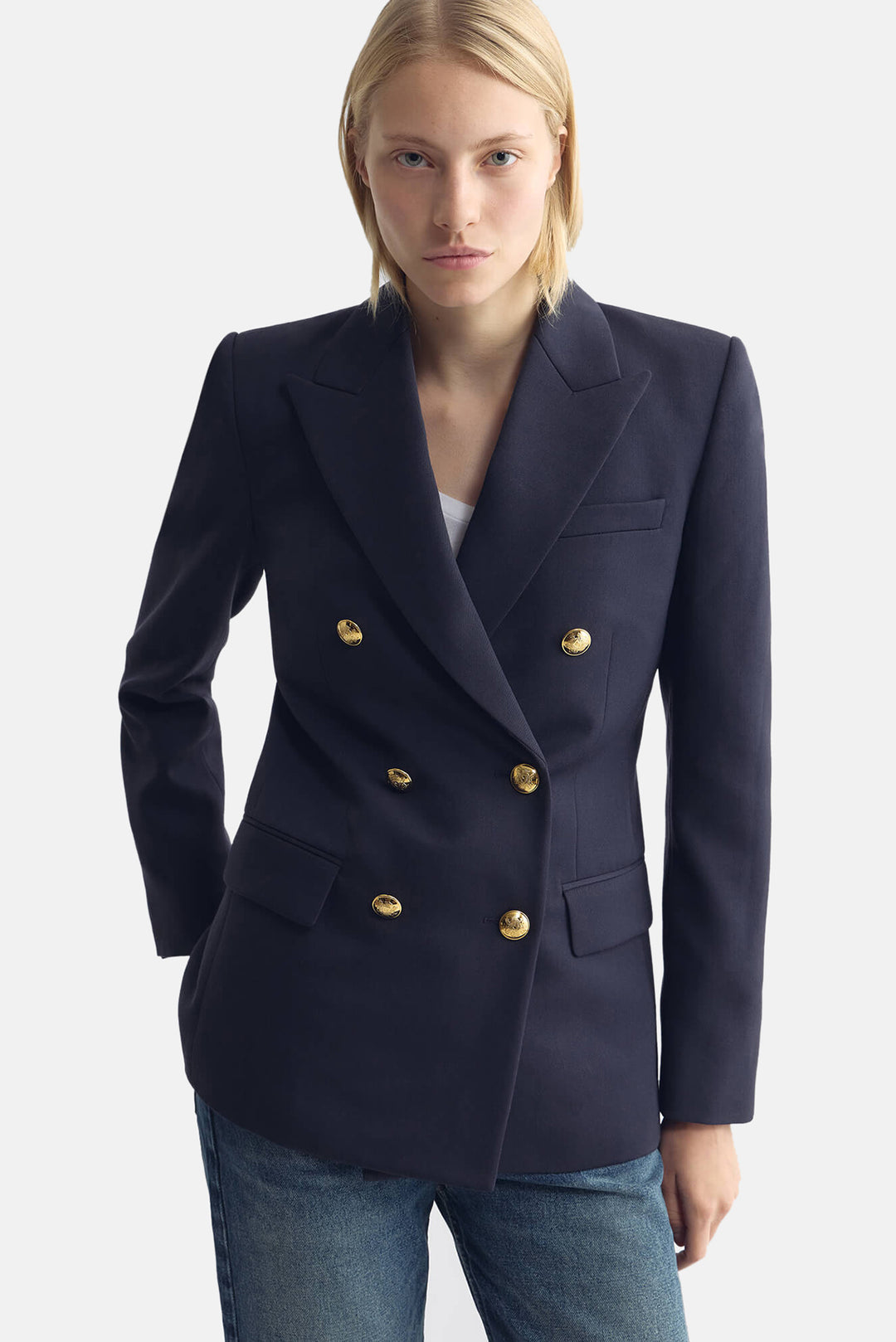 Bruni Double Breasted Jacket Midnight