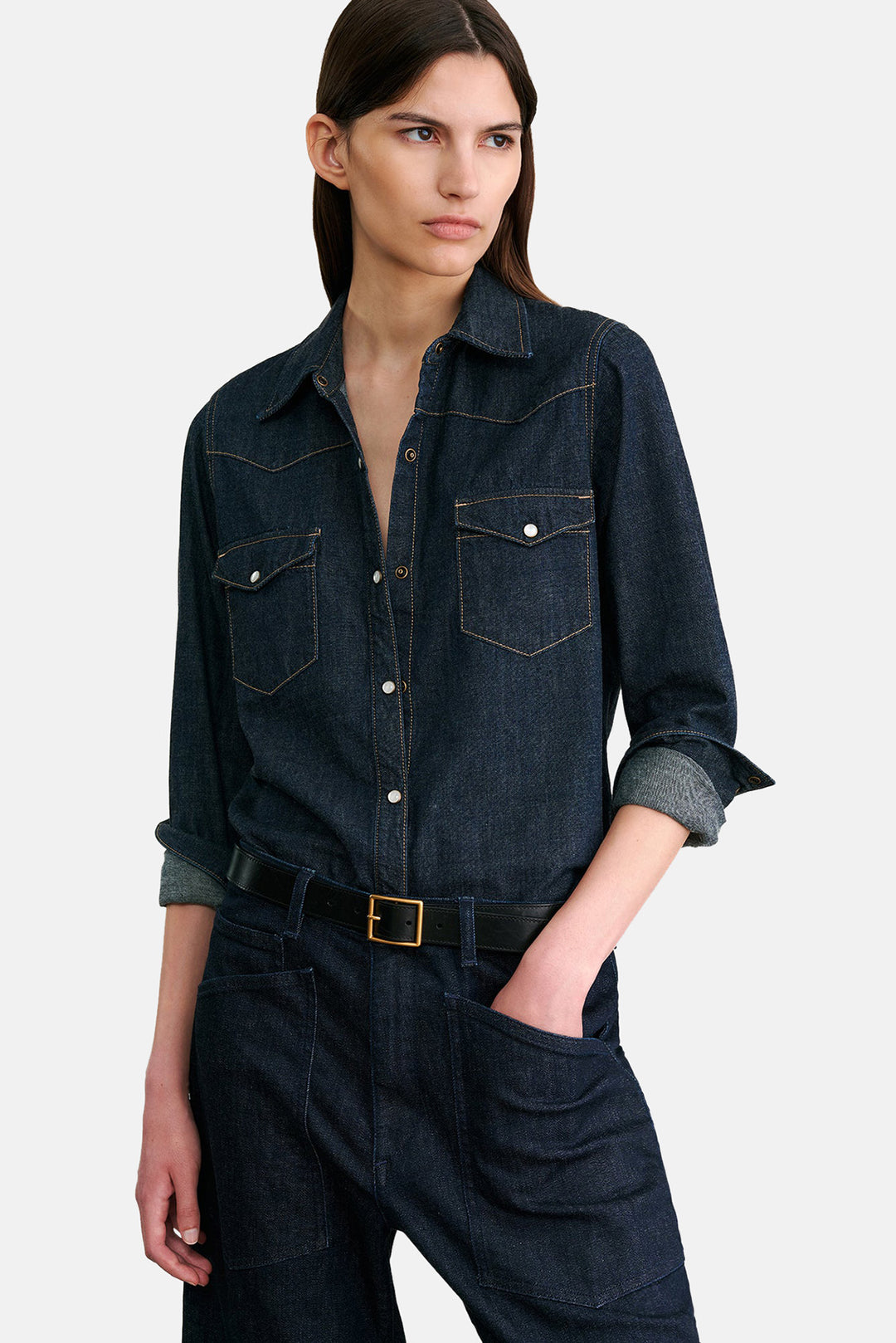 Travis Chambray Shirt Indigo Chambray