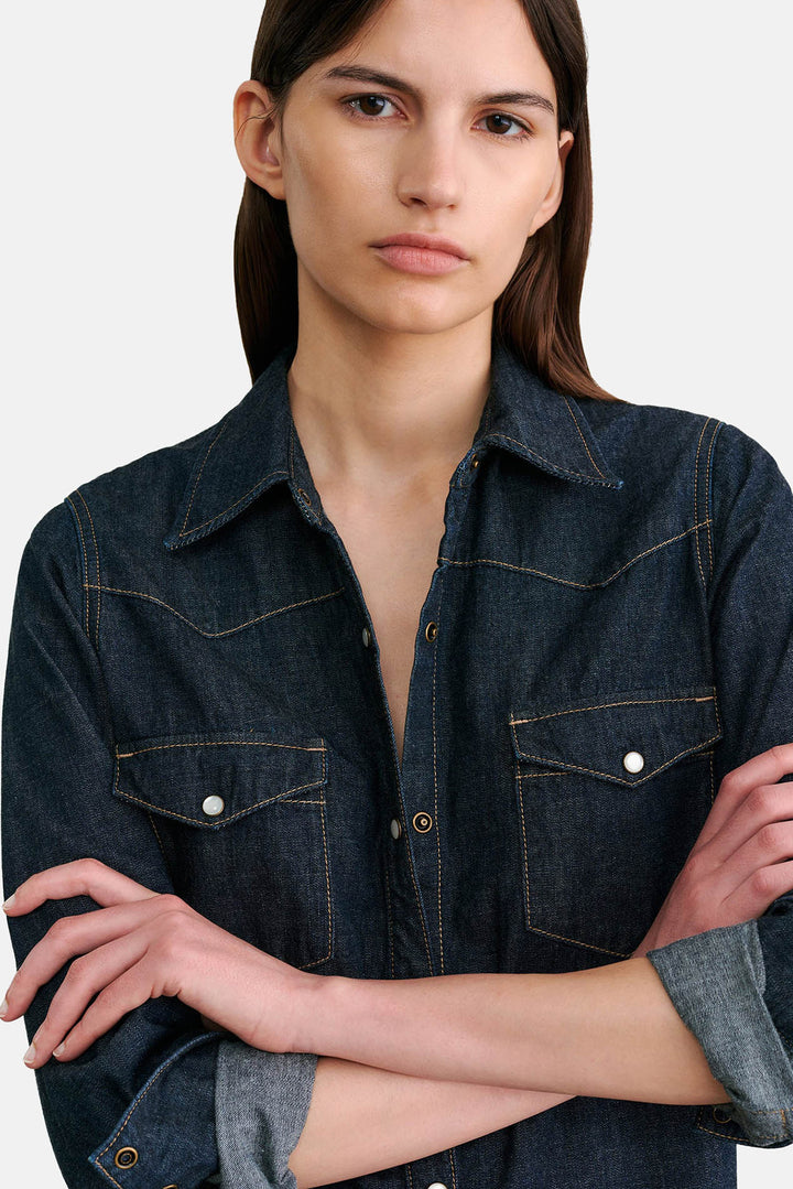 Travis Chambray Shirt Indigo Chambray