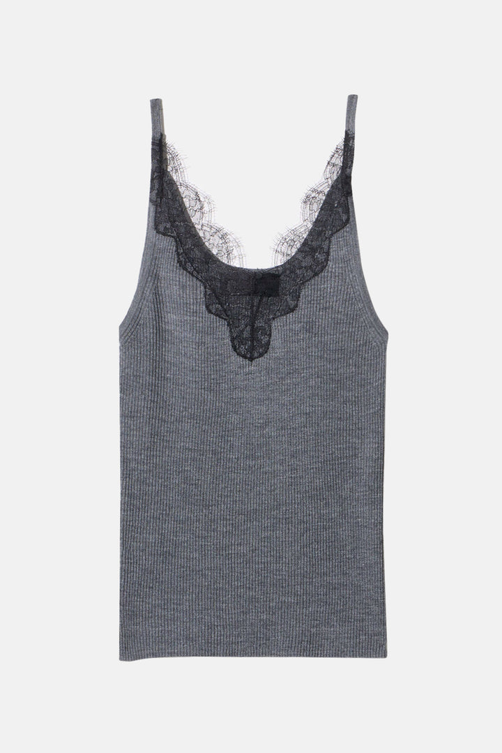 Aronia Sweater Tank Dark Grey Melange