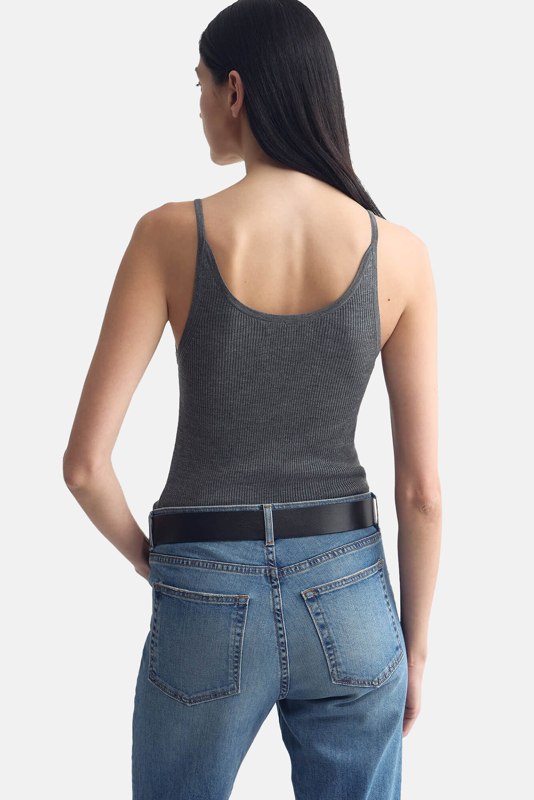 Aronia Sweater Tank Dark Grey Melange