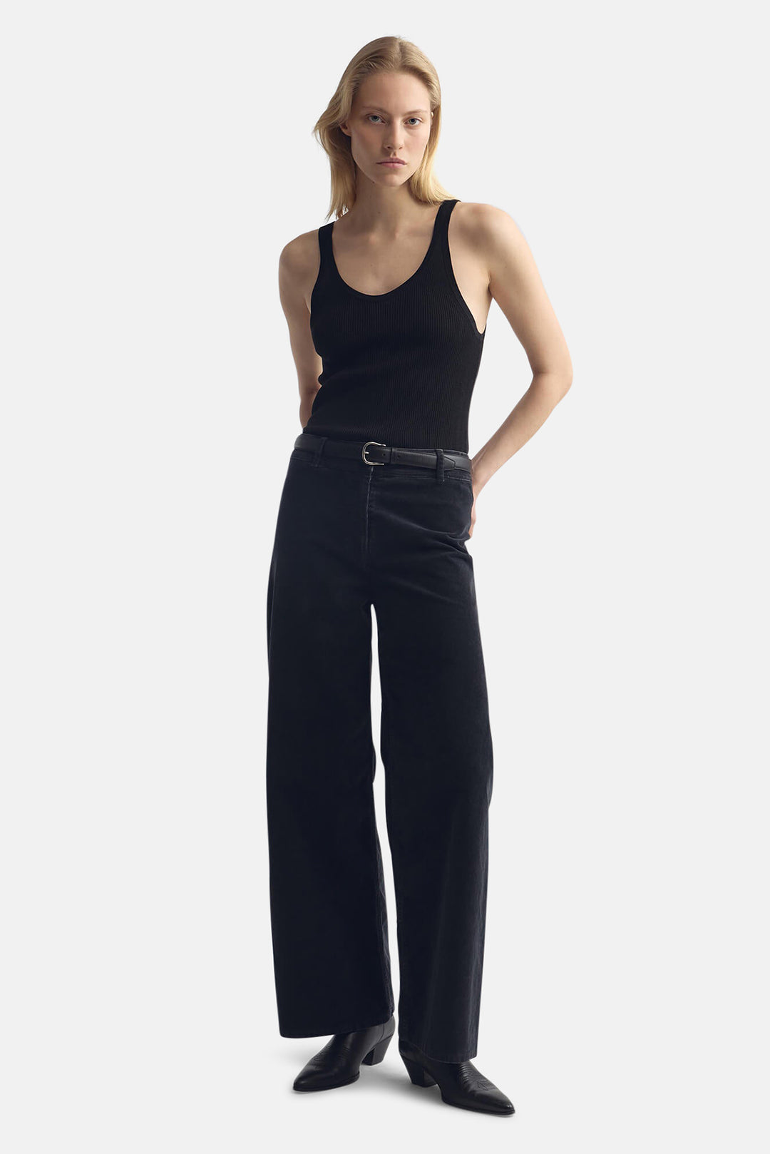 Megan Corduroy Pant Dark Charcoal