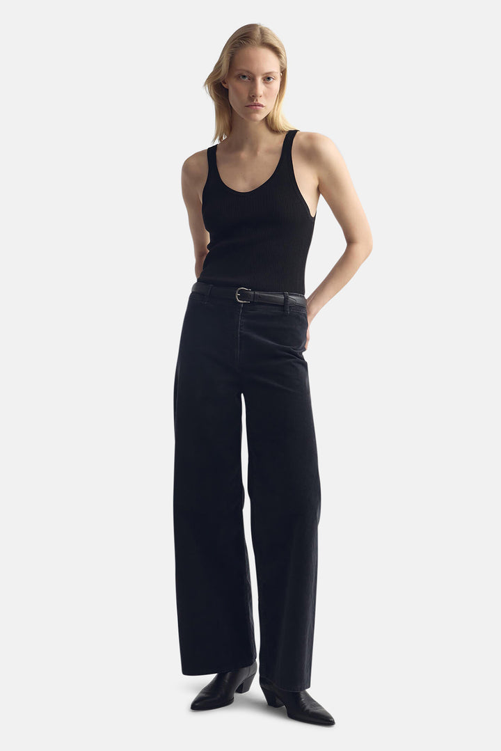 Megan Corduroy Pant Dark Charcoal