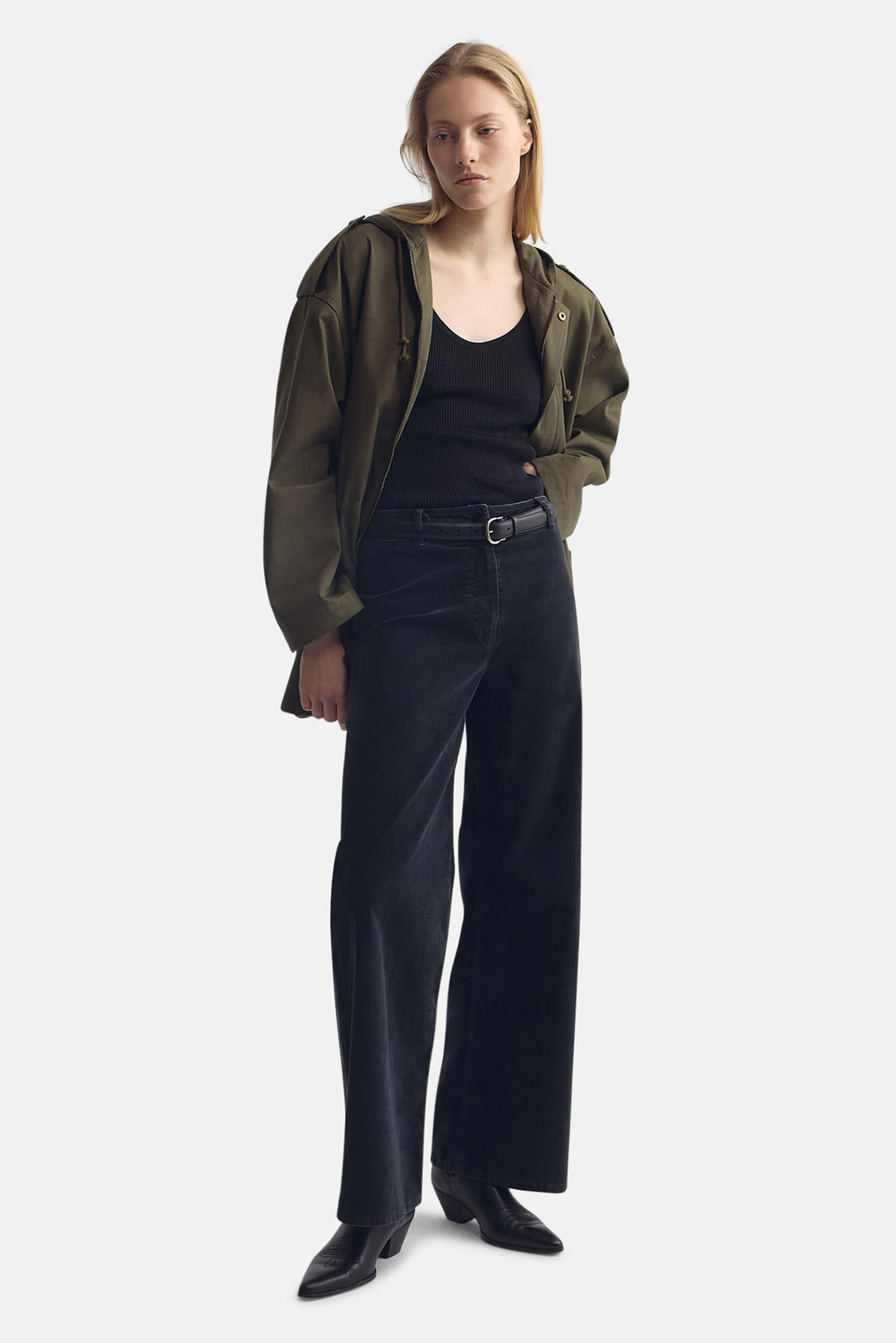 Megan Corduroy Pant Dark Charcoal