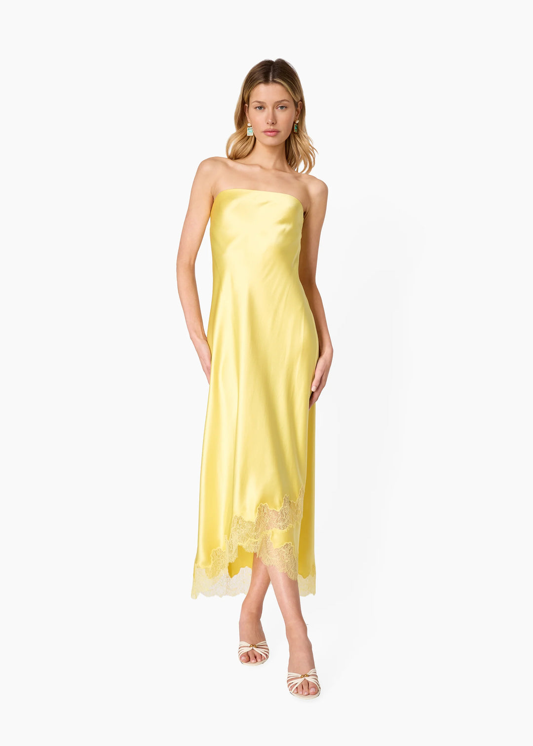 Alexandria Strapless Dress Custard