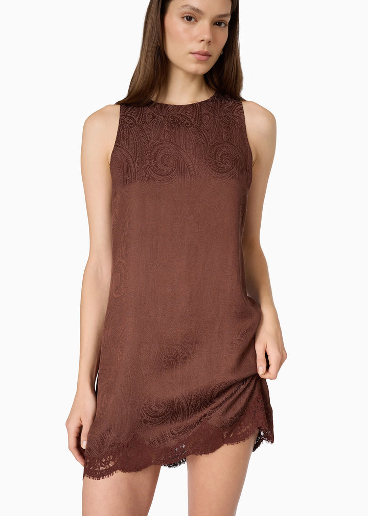 Ingram Jacquard Shift Dress Umber