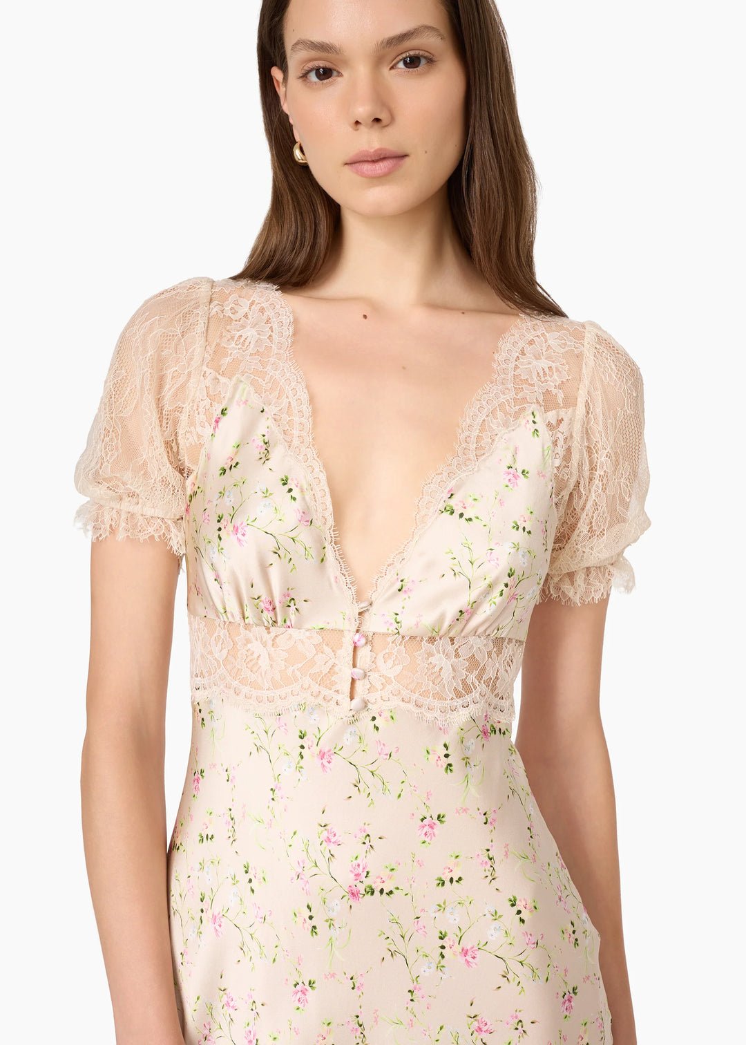 Dinah Silk Midi Dress English Cottage