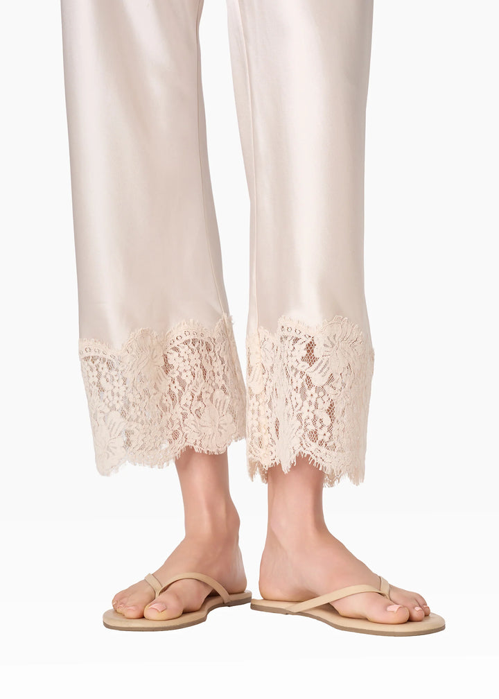 Bristol Mid Rise Lace Pant Oat