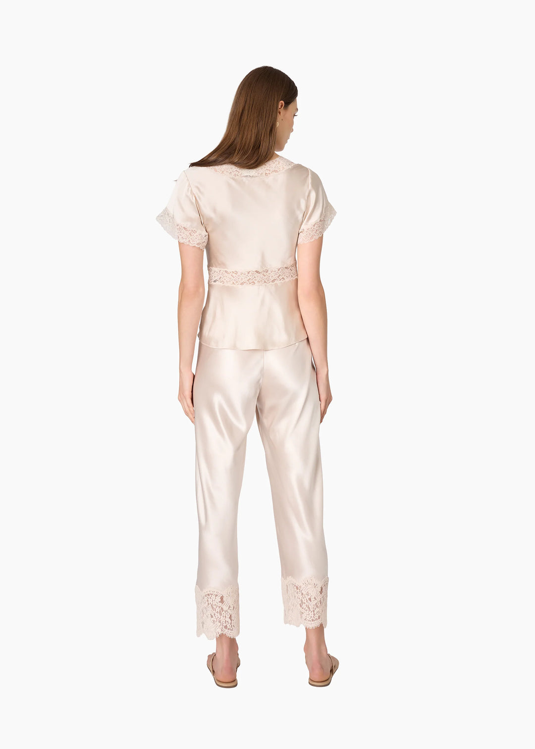 Bristol Mid Rise Lace Pant Oat