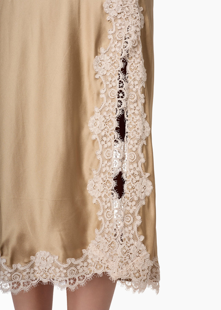 Teagan Silk Midi Skirt Birch