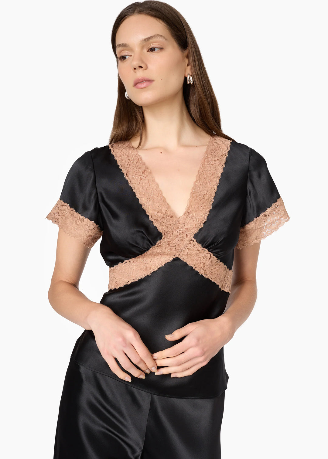 Romola Silk Top Black