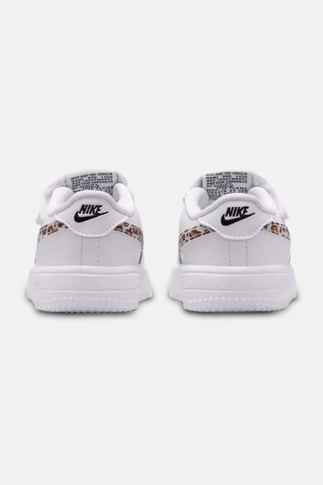 Kid's Force 1 Low EasyOn 'White/Cheetah Swish' (TD)