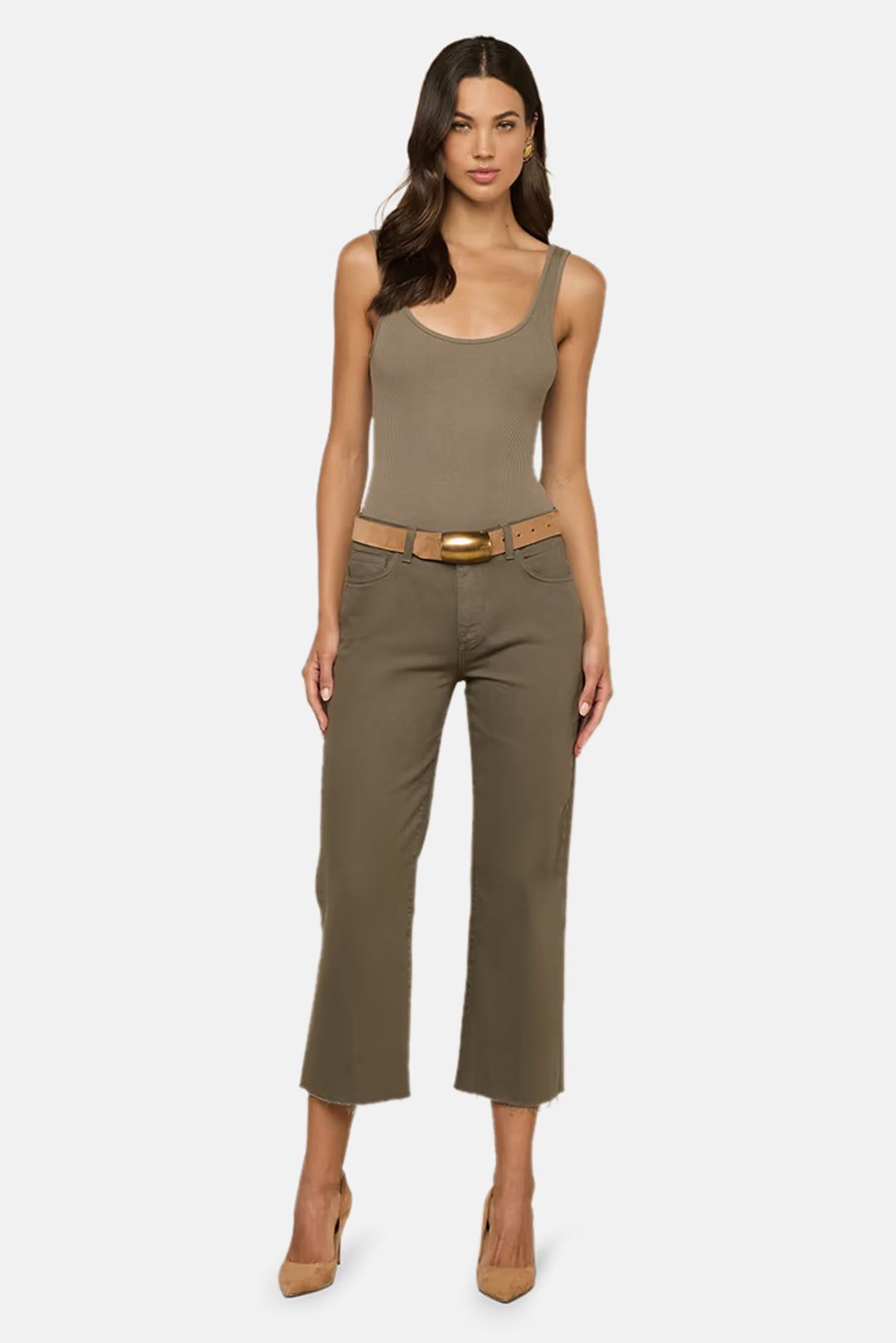 Nica Scoopneck Bodysuit Smokey Olive