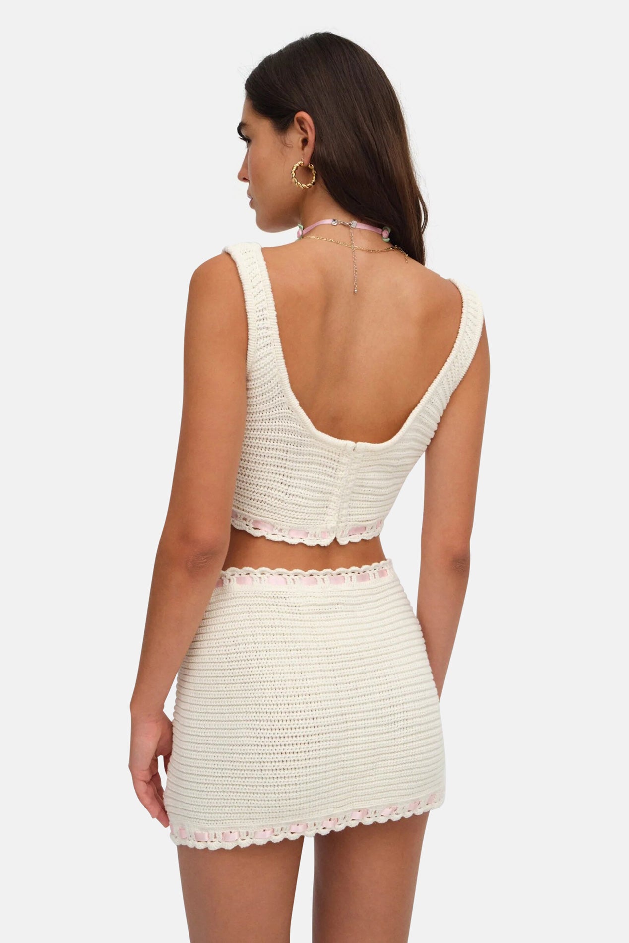 For Love & Lemons Olina Crochet Top Cream – blueandcream