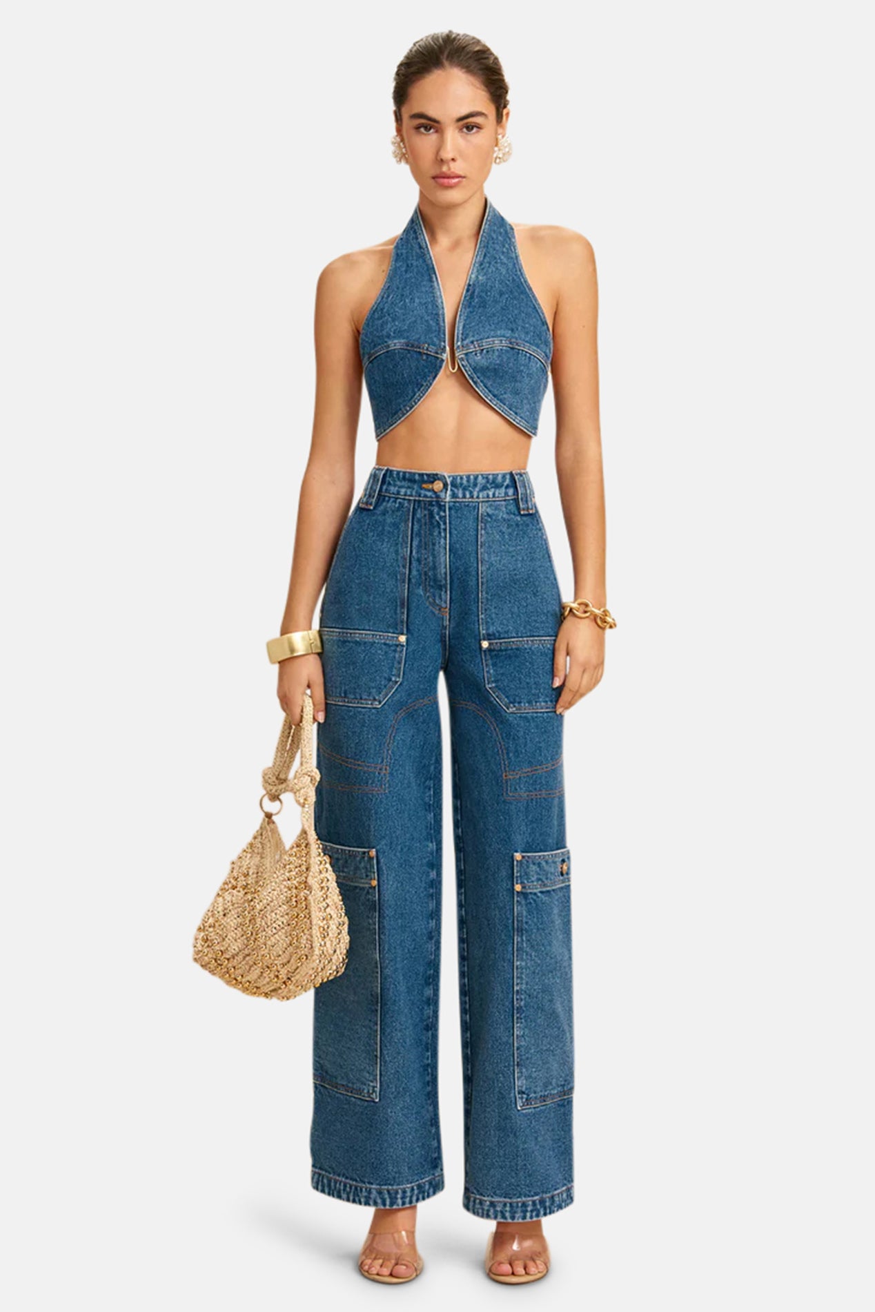 Wynn Wide Leg Pant Indigo – blueandcream