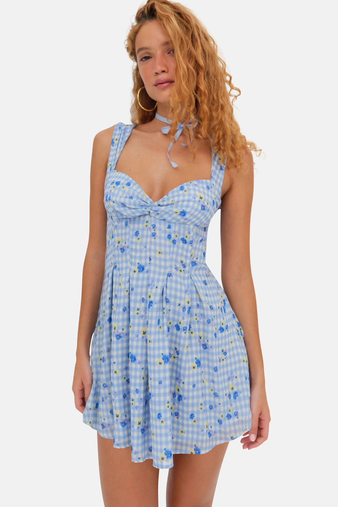 August Mini Dress Blue - Main Image