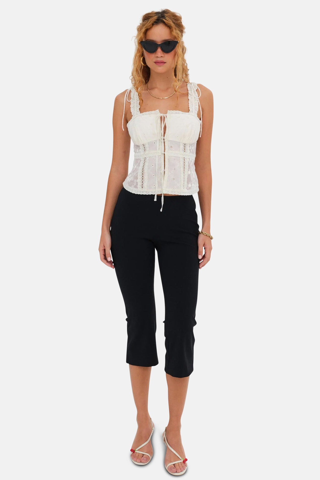For Love & Lemons Morgan Top White – blueandcream