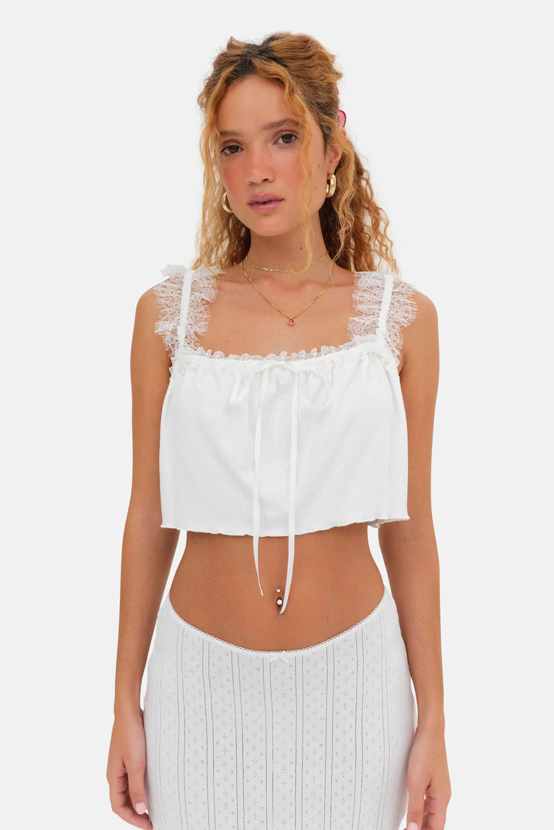 Joan Crop Top White