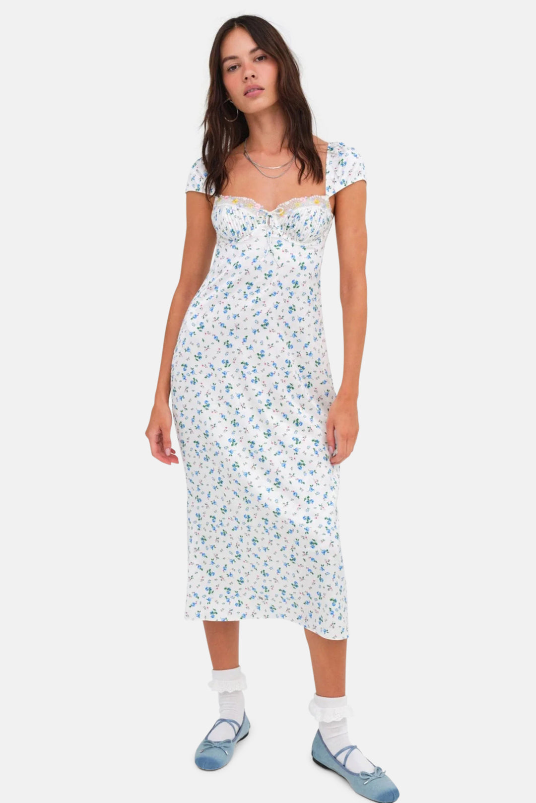 for Love & Lemons Paloma Midi Slip Dress | White/Floral | Size M | Shopbop for Love & Lemons Paloma Midi Slip Dress | White/Floral | Size M | Shopbop