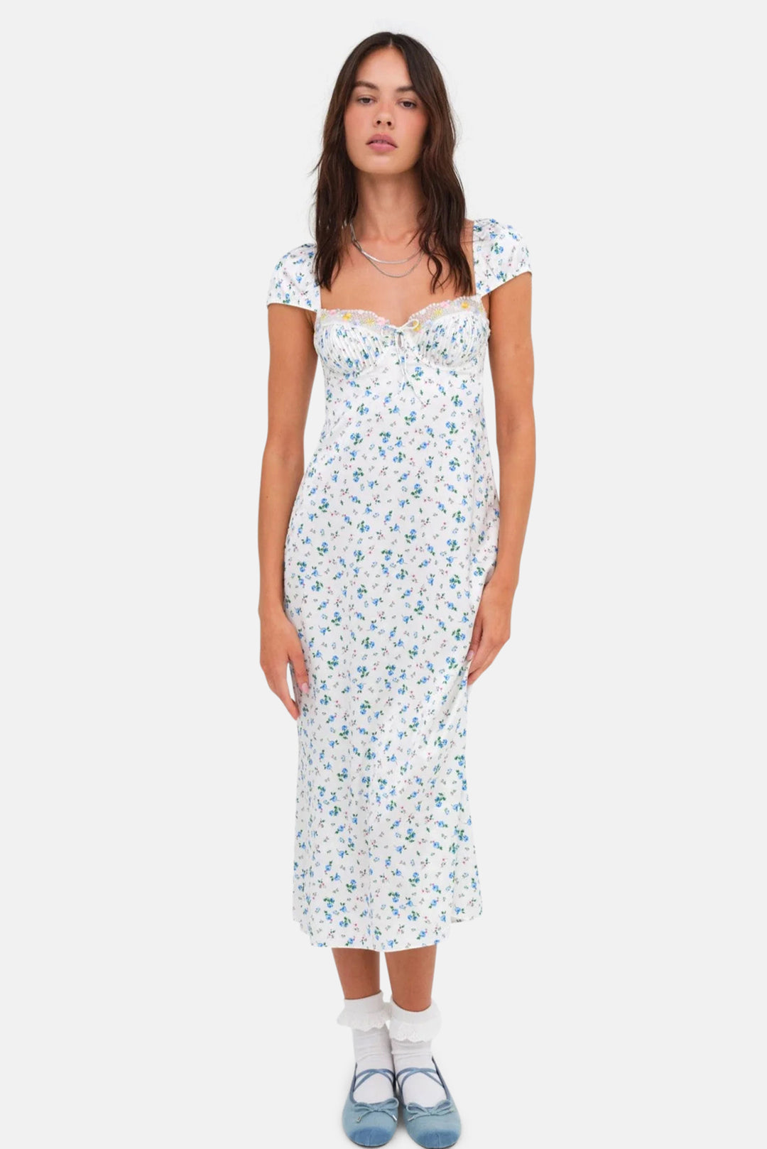 For Love & Lemons - Paloma Midi Slip Dress, Women's Dress, Blue, M, Women's Apparel, Women's Clothing For Love & Lemons - Paloma Midi Slip Dress, Women's Dress, Blue, M, Women's Apparel, Women's Clothing