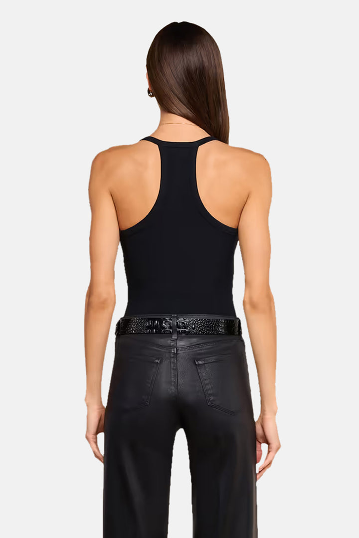 Wrenna Racerback Bodysuit Black