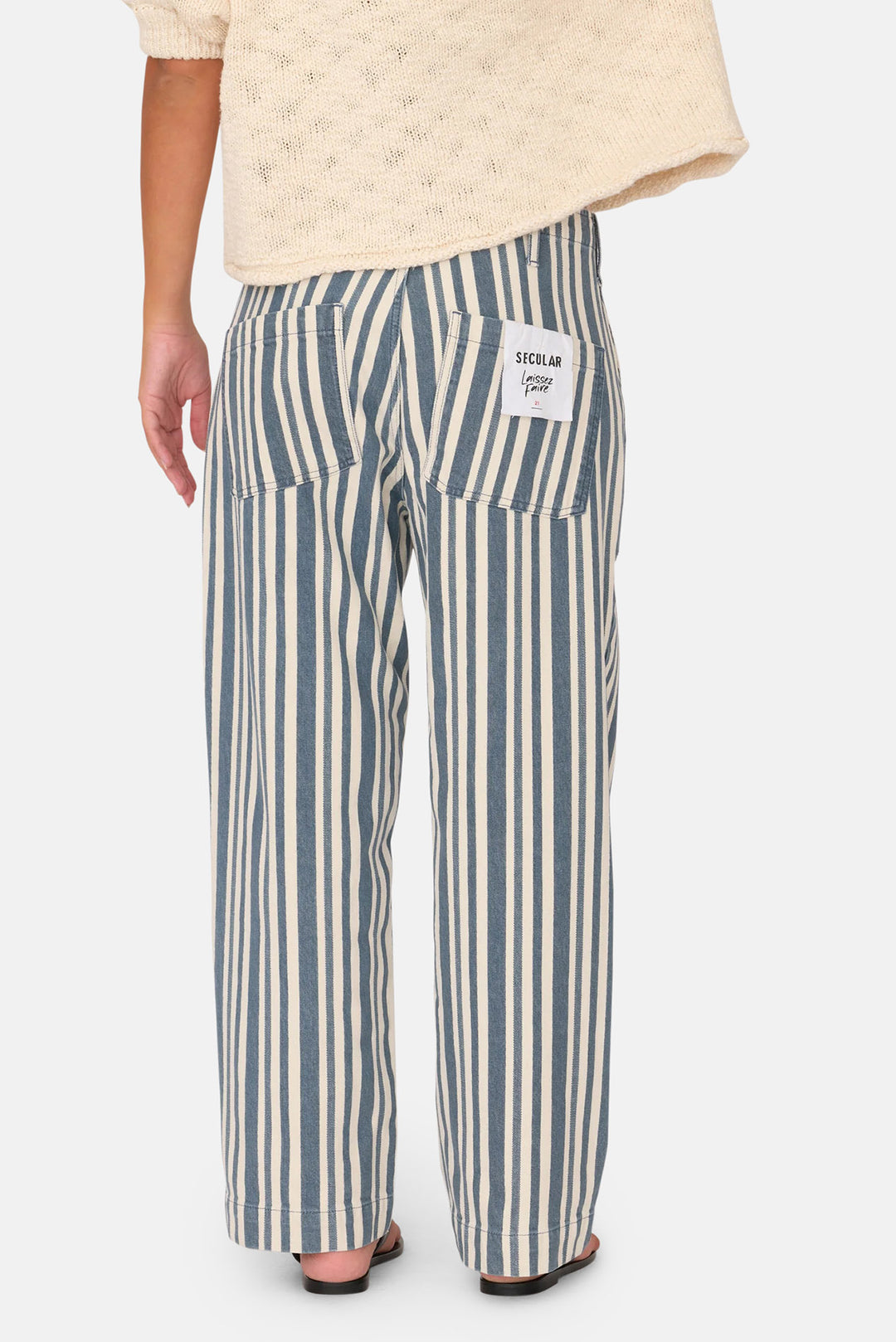 Alex Mid Rise Utility Fisherman Blue Stripe