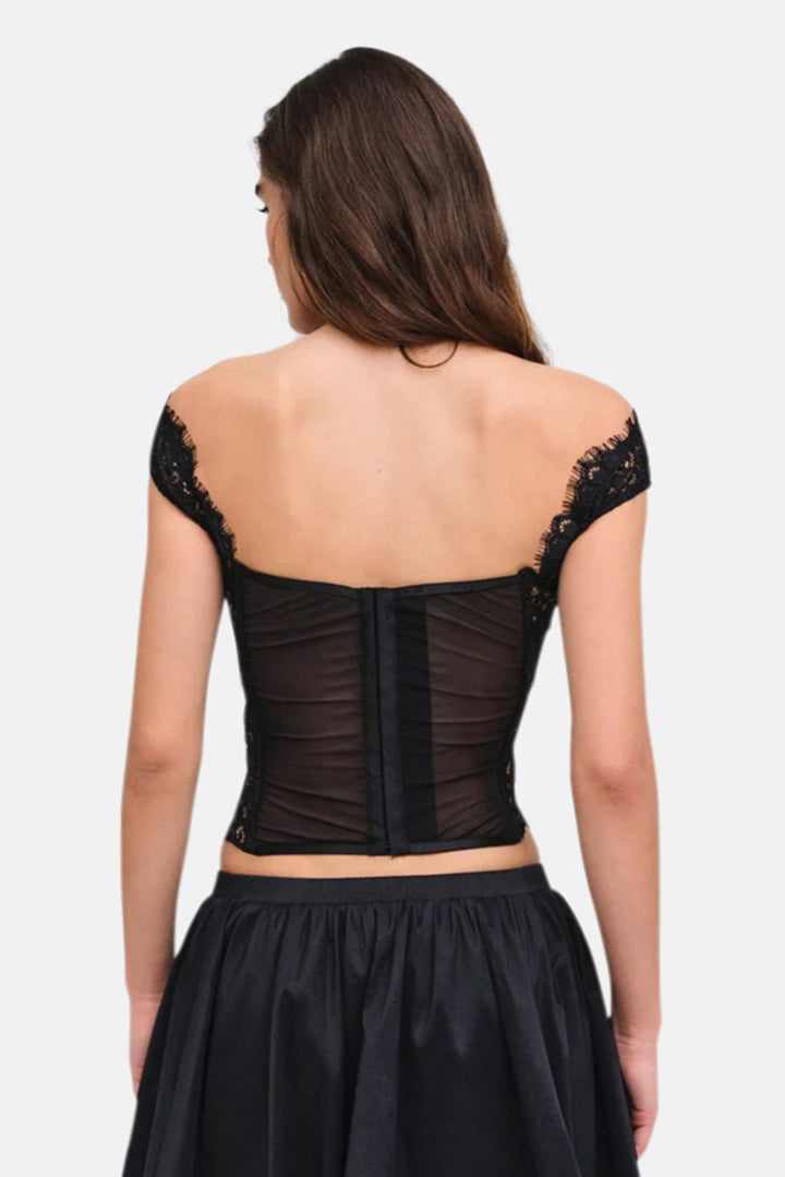 Waverly Lace Top Black