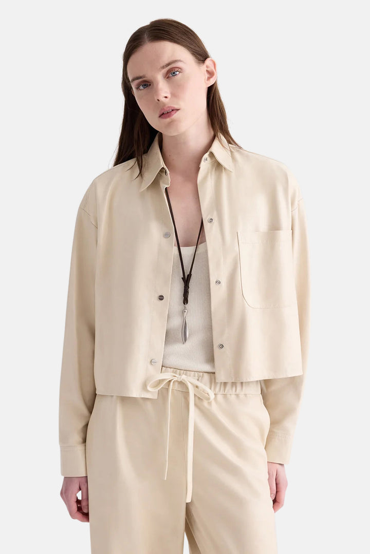 Little Big Joe Shirt in Paper Leather Creme Brulee