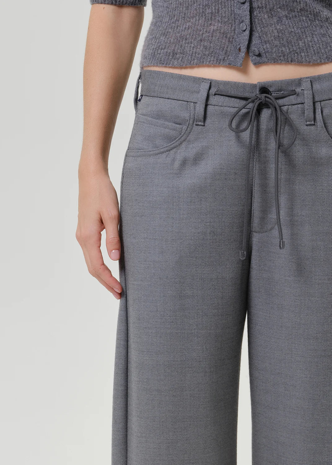 Brynn Drawstring Trouser in Felted Gris