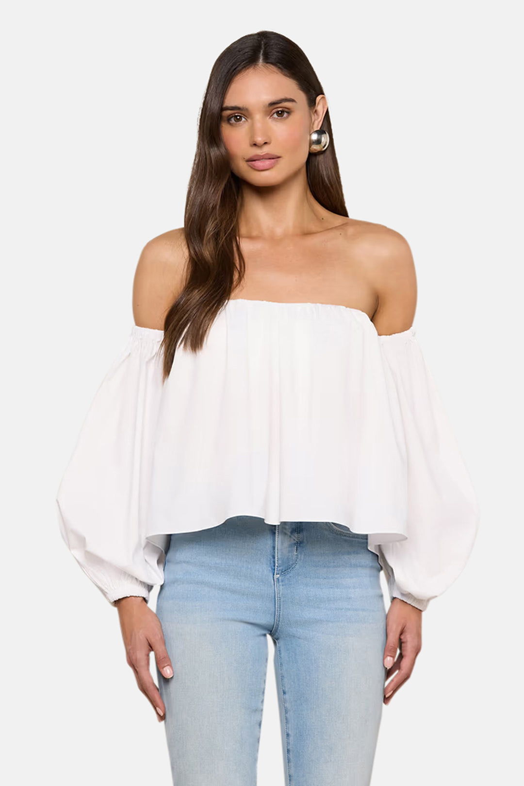 Sarai Off-the-Shoulder Top White