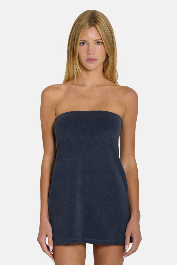 Jessa Terry Strapless Dress Washed Black