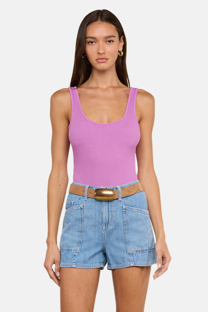 Nica Scoopneck Bodysuit Vivid Violet