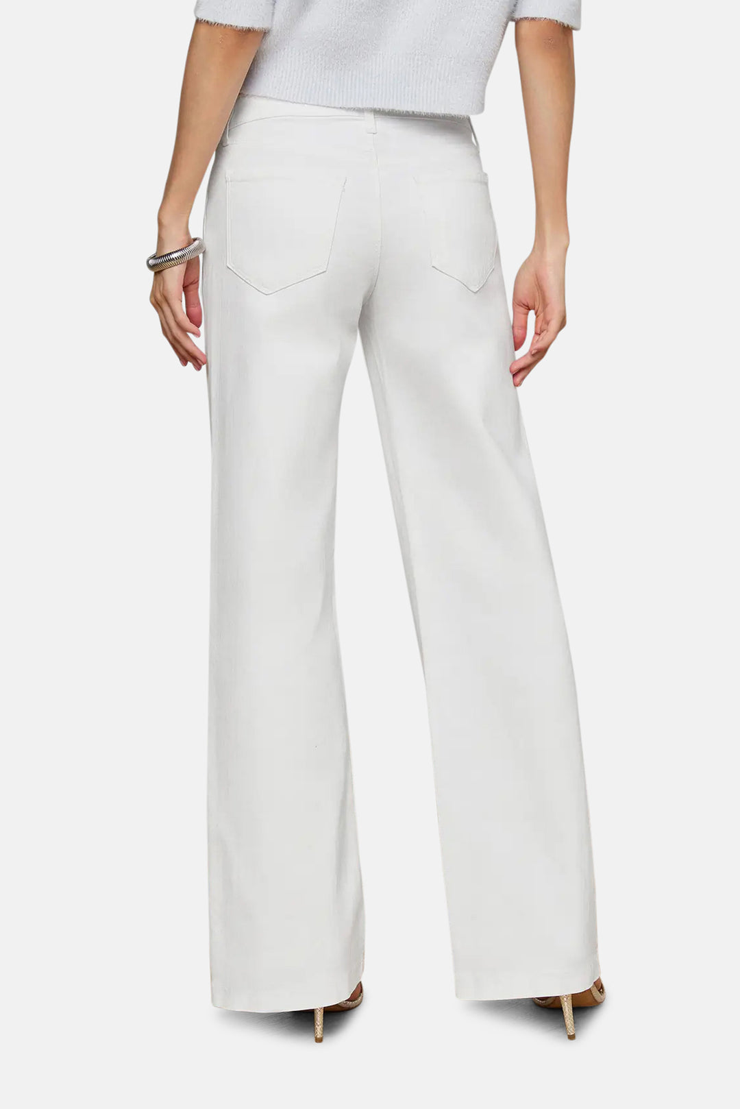 Joanne Low-Rise Wide-Leg Jean Blanc