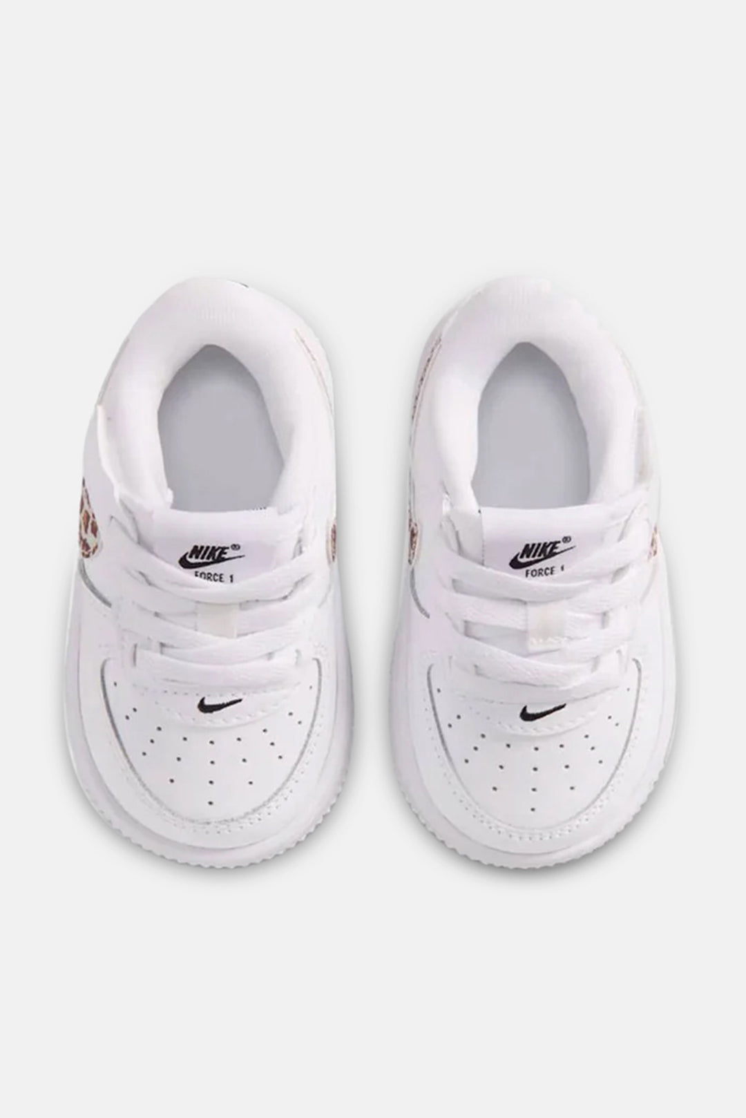 Kid's Force 1 Low EasyOn 'White/Cheetah Swish' (TD)