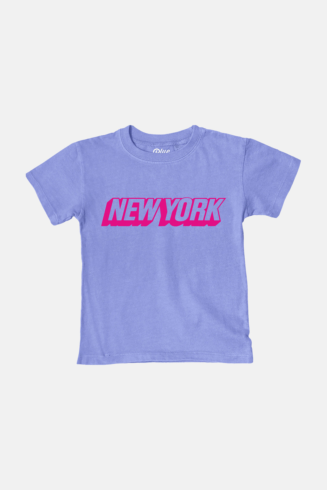 Kids New York Tee Peri/Neon Pink