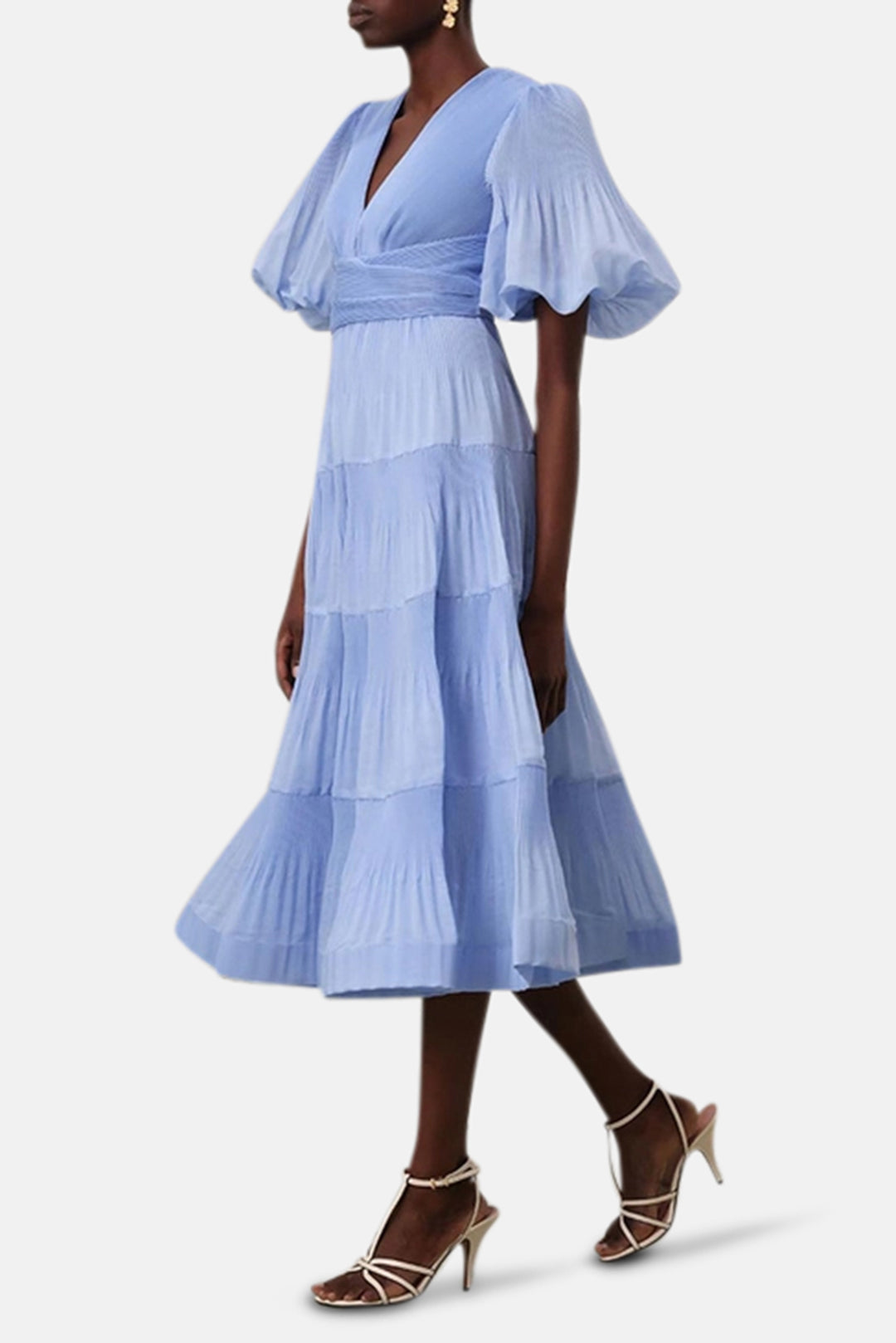 Pleated Midi Dress Jacaranda