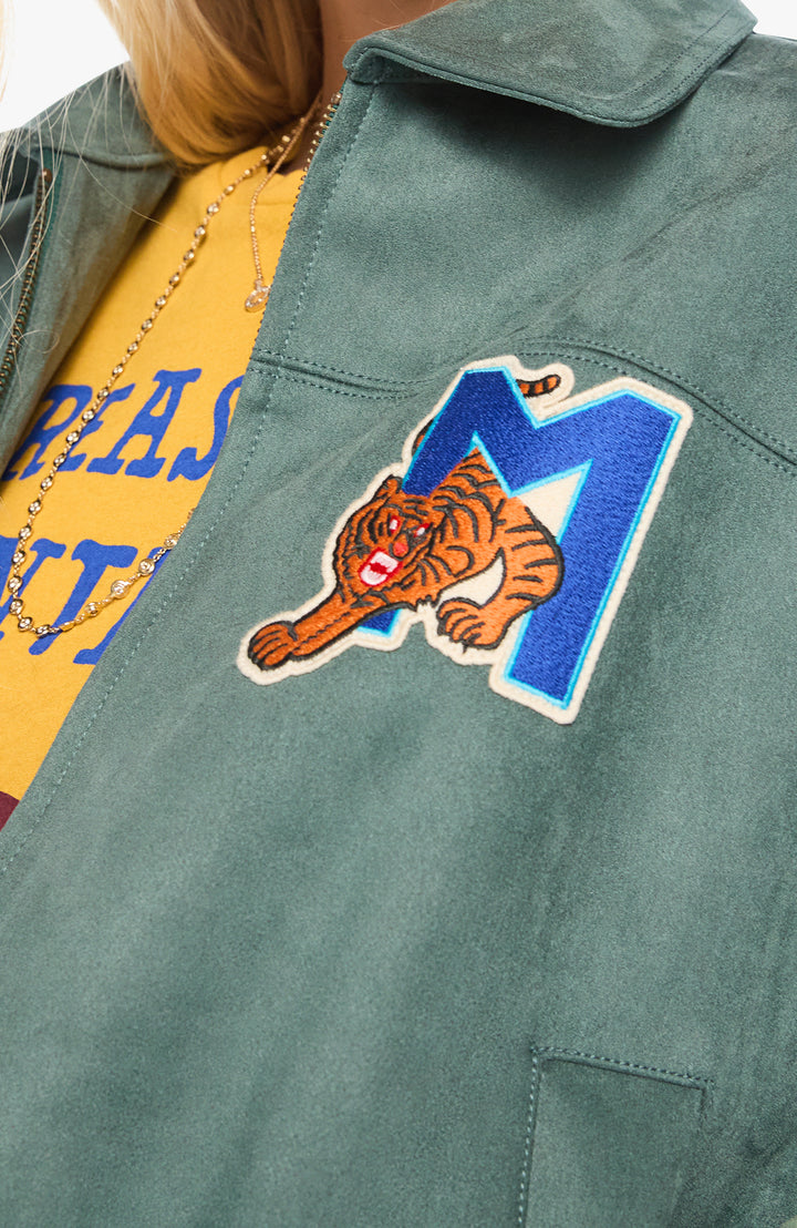 The Oversized Letterman Green