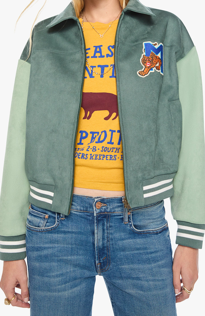 The Oversized Letterman Green