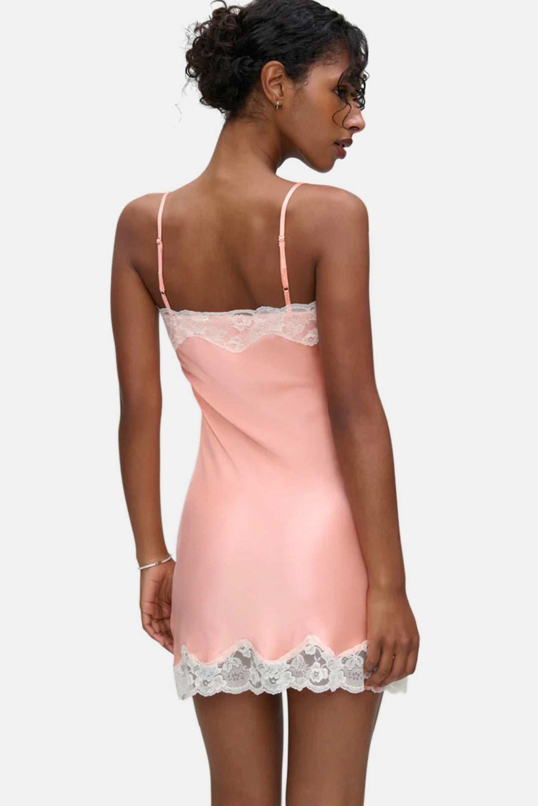 Liz Silk Mini Dress Sunrise Peach