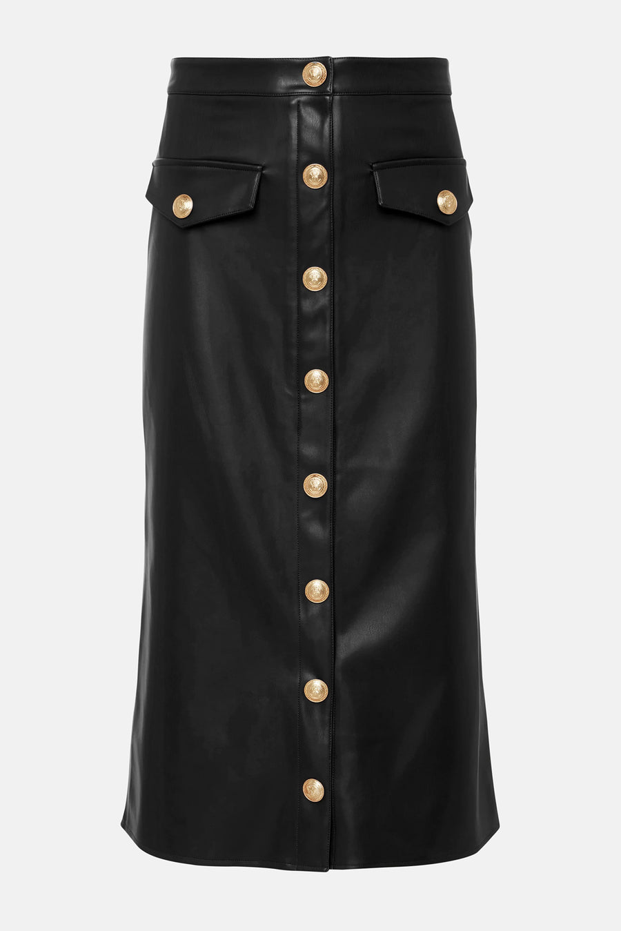Milann Faux Leather Skirt Black