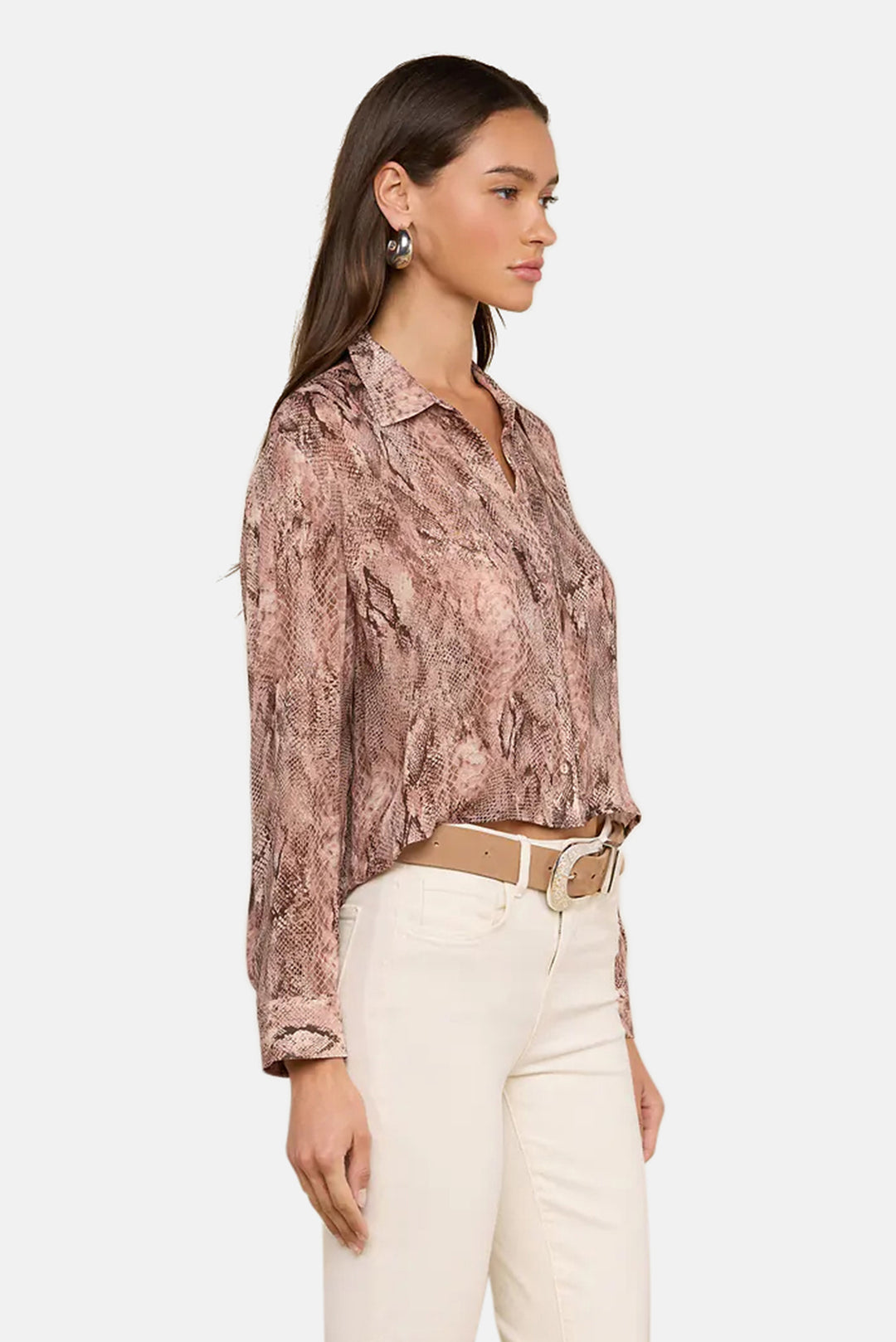 Cosette Shirt Mauve/Multi Western Snake Print