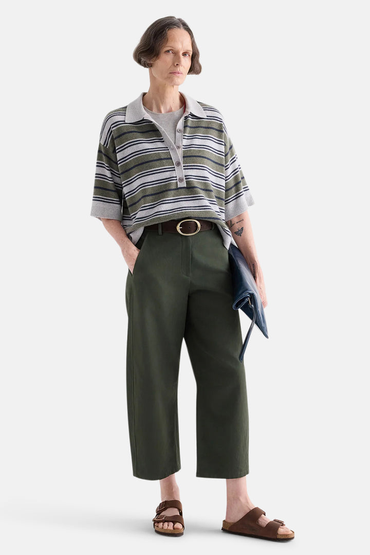 Slouchy BF Trouser in Cotton Linen Twill Rosen